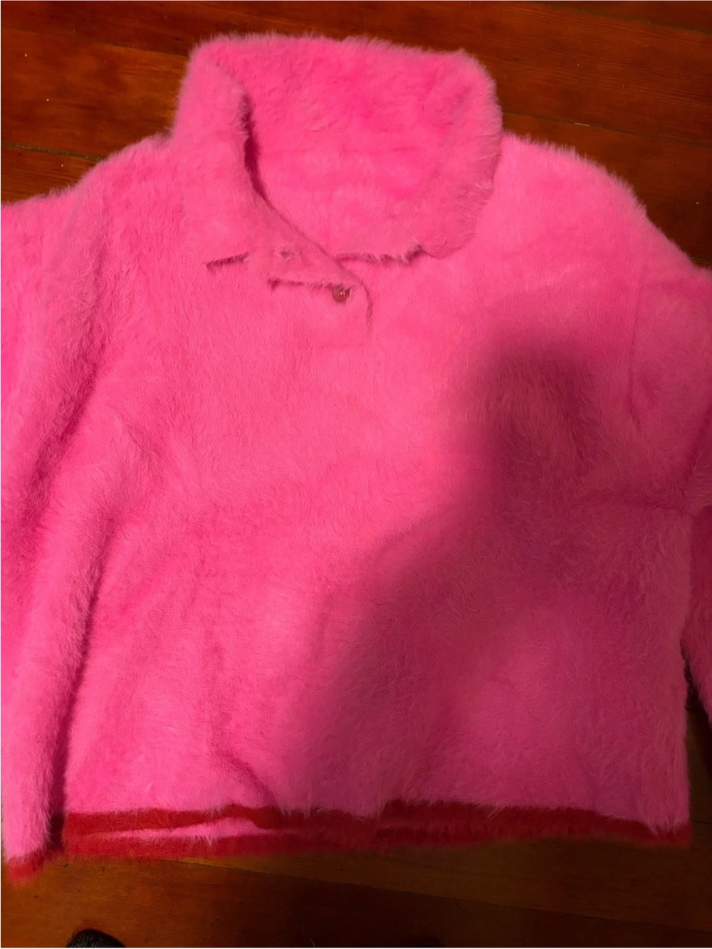 Jacquemus Bright Hot Pink Neve Knit Polo Sweater - Picture 5 of 6